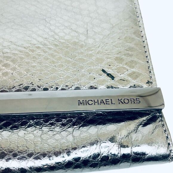 Michael Kors Tilda Python-Embossed Clutch Bag - Picture 12 of 15